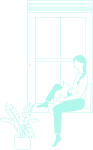 FIM - Frau auf Fensterbank -